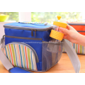 Promotional 600D Striped Cooler Bags W/ Strap